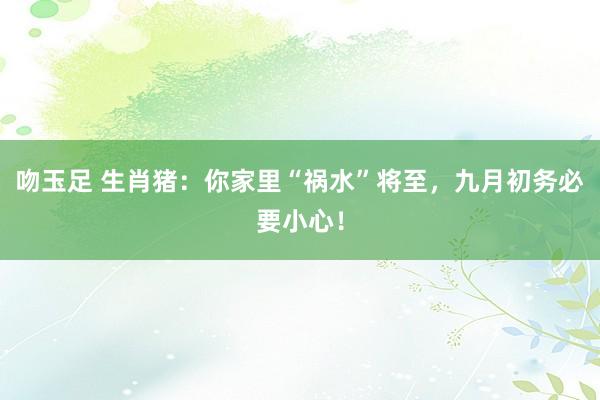 吻玉足 生肖猪：你家里“祸水”将至，九月初务必要小心！