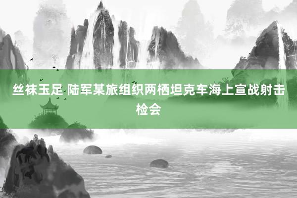 丝袜玉足 陆军某旅组织两栖坦克车海上宣战射击检会