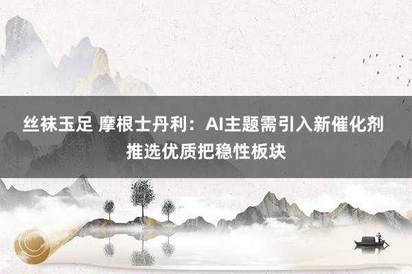 丝袜玉足 摩根士丹利：AI主题需引入新催化剂 推选优质把稳性板块
