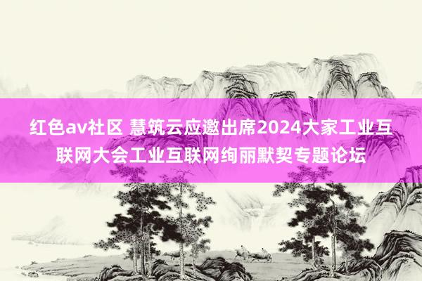 红色av社区 慧筑云应邀出席2024大家工业互联网大会工业互联网绚丽默契专题论坛