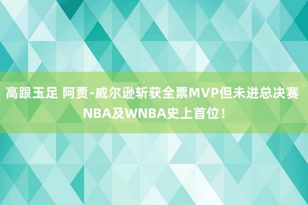 高跟玉足 阿贾-威尔逊斩获全票MVP但未进总决赛 NBA及WNBA史上首位！