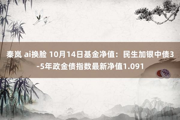 秦岚 ai换脸 10月14日基金净值：民生加银中债3-5年政金债指数最新净值1.091