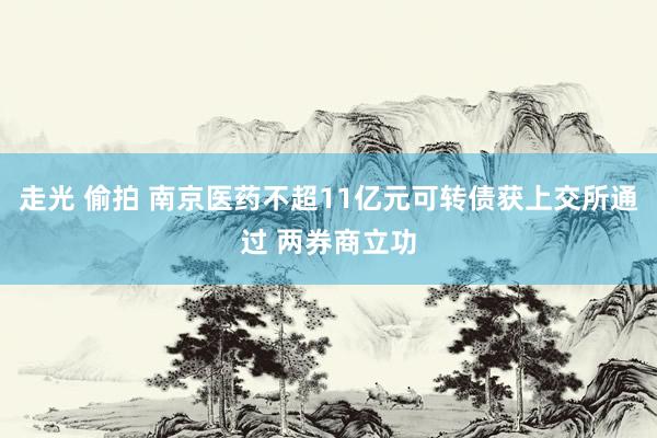 走光 偷拍 南京医药不超11亿元可转债获上交所通过 两券商立功