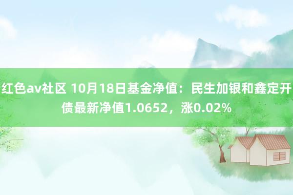 红色av社区 10月18日基金净值：民生加银和鑫定开债最新净值1.0652，涨0.02%