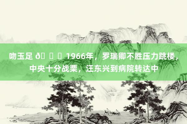 吻玉足 🌞1966年，罗瑞卿不胜压力跳楼，中央十分战栗，汪东兴到病院转达中