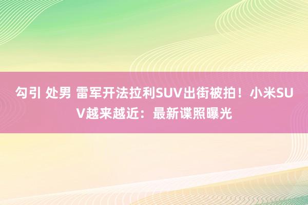 勾引 处男 雷军开法拉利SUV出街被拍！小米SUV越来越近：最新谍照曝光