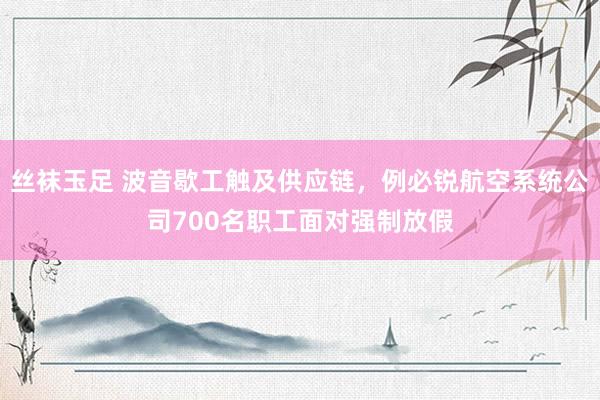 丝袜玉足 波音歇工触及供应链，例必锐航空系统公司700名职工面对强制放假