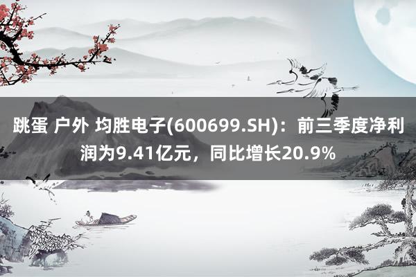 跳蛋 户外 均胜电子(600699.SH)：前三季度净利润为9.41亿元，同比增长20.9%