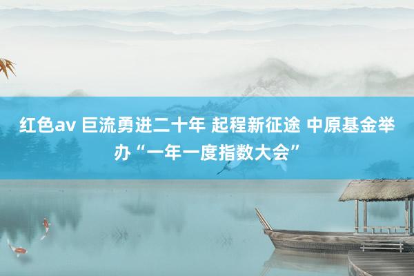 红色av 巨流勇进二十年 起程新征途 中原基金举办“一年一度指数大会”