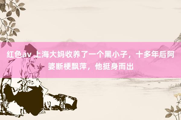 红色av 上海大妈收养了一个黑小子，十多年后阿婆断梗飘萍，他挺身而出