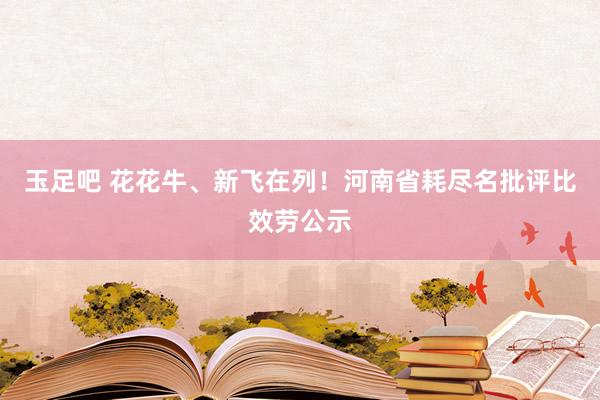 玉足吧 花花牛、新飞在列！河南省耗尽名批评比效劳公示