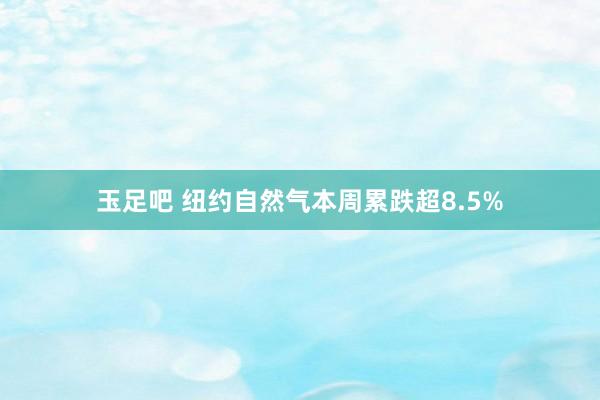玉足吧 纽约自然气本周累跌超8.5%