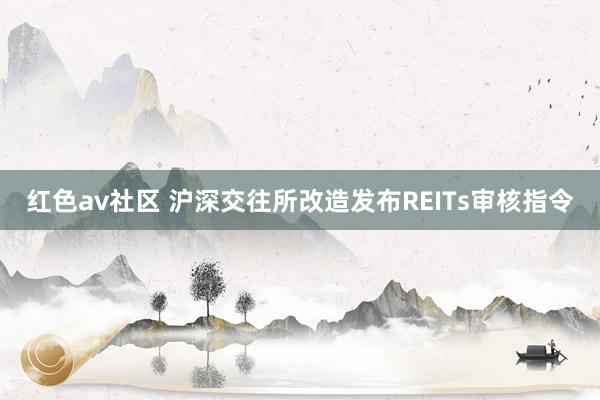 红色av社区 沪深交往所改造发布REITs审核指令