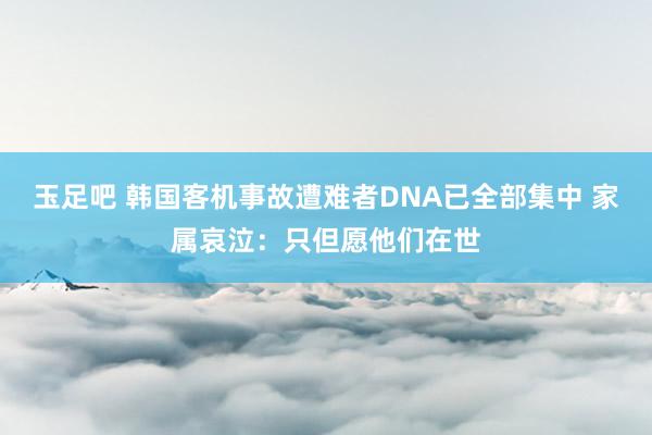 玉足吧 韩国客机事故遭难者DNA已全部集中 家属哀泣：只但愿他们在世