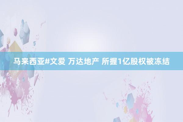 马来西亚#文爱 万达地产 所握1亿股权被冻结