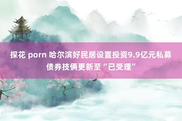 探花 porn 哈尔滨好民居设置投资9.9亿元私募债券技俩更新至“已受理”
