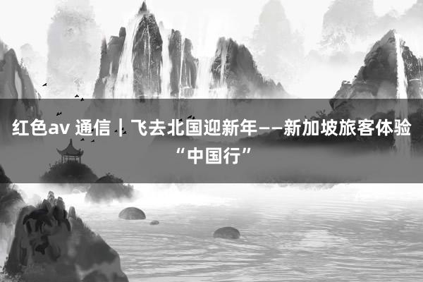 红色av 通信｜飞去北国迎新年——新加坡旅客体验“中国行”