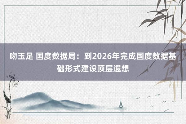 吻玉足 国度数据局：到2026年完成国度数据基础形式建设顶层遐想