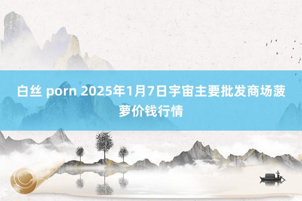 白丝 porn 2025年1月7日宇宙主要批发商场菠萝价钱行情