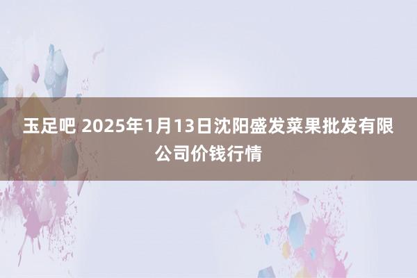 玉足吧 2025年1月13日沈阳盛发菜果批发有限公司价钱行情