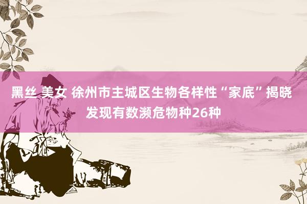 黑丝 美女 徐州市主城区生物各样性“家底”揭晓 发现有数濒危物种26种