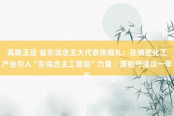 高跟玉足 省东说念主大代表张祖礼：在缜密化工产业引入“东说念主工智能”力量│履职守法这一年