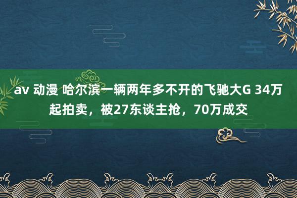av 动漫 哈尔滨一辆两年多不开的飞驰大G 34万起拍卖，被27东谈主抢，70万成交