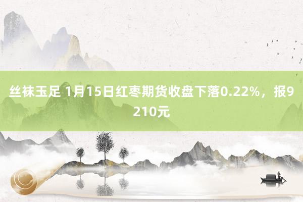 丝袜玉足 1月15日红枣期货收盘下落0.22%，报9210元