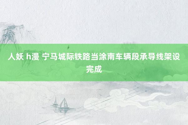 人妖 h漫 宁马城际铁路当涂南车辆段承导线架设完成