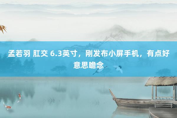 孟若羽 肛交 6.3英寸，刚发布小屏手机，有点好意思瞻念