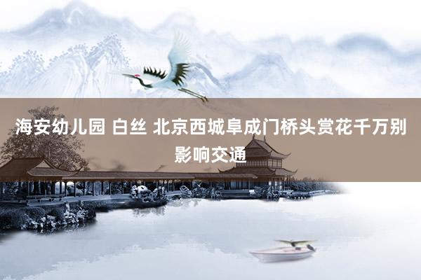 海安幼儿园 白丝 北京西城阜成门桥头赏花千万别影响交通