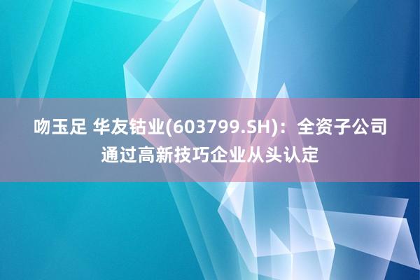 吻玉足 华友钴业(603799.SH)：全资子公司通过高新技巧企业从头认定