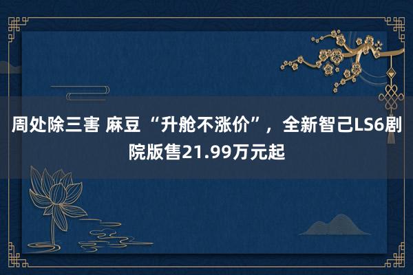 周处除三害 麻豆 “升舱不涨价”，全新智己LS6剧院版售21.99万元起
