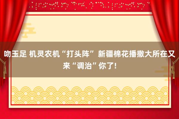 吻玉足 机灵农机“打头阵” 新疆棉花播撒大所在又来“调治”你了!
