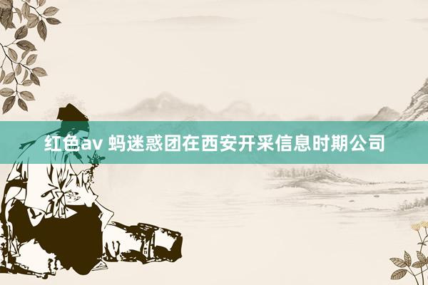 红色av 蚂迷惑团在西安开采信息时期公司