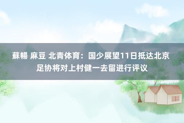 蘇暢 麻豆 北青体育：国少展望11日抵达北京 足协将对上村健一去留进行评议