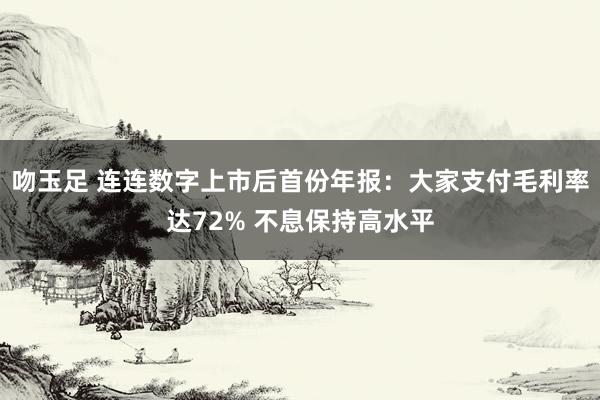 吻玉足 连连数字上市后首份年报：大家支付毛利率达72% 不息保持高水平