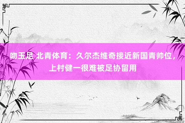 吻玉足 北青体育：久尔杰维奇接近新国青帅位，上村健一很难被足协留用