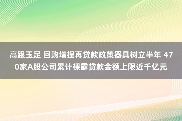 高跟玉足 回购增捏再贷款政策器具树立半年 470家A股公司累计裸露贷款金额上限近千亿元