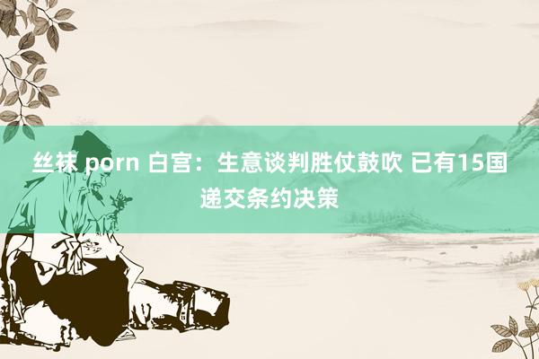 丝袜 porn 白宫：生意谈判胜仗鼓吹 已有15国递交条约决策